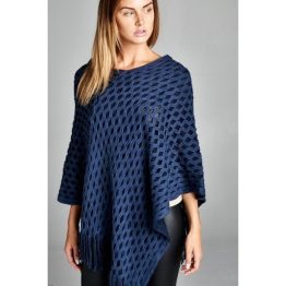 navy blue poncho