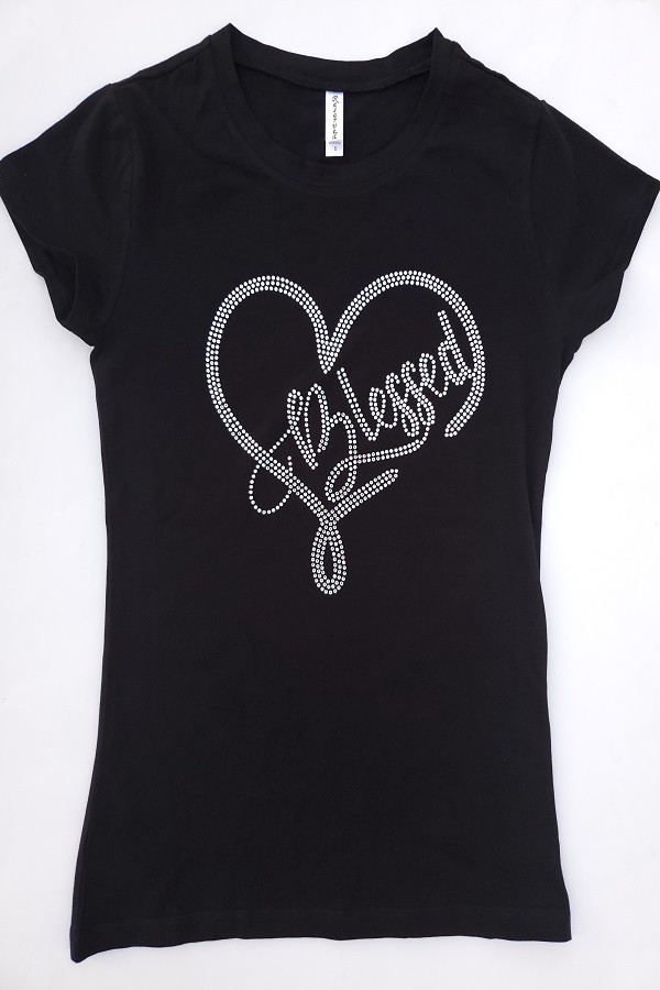 Rhinestone Blessed T-shirt